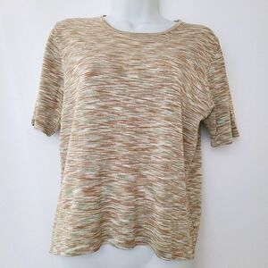 Evelyn & Arthur 100% Silk Space Knit Short Sleeve Shirt – Size M